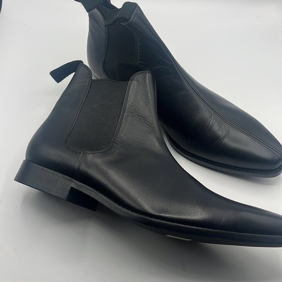 Comme des Garcons Black Leather Chelsea Boots